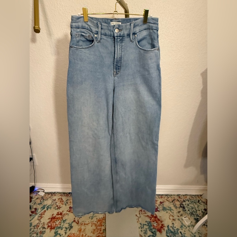 Good American Good Skate Light Blue Wide-Leg Jeans - Picture 3 of 9
